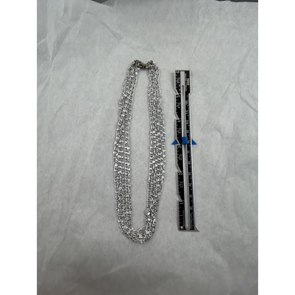 Sarah Coventry Silvertone Multi-Chain Necklace